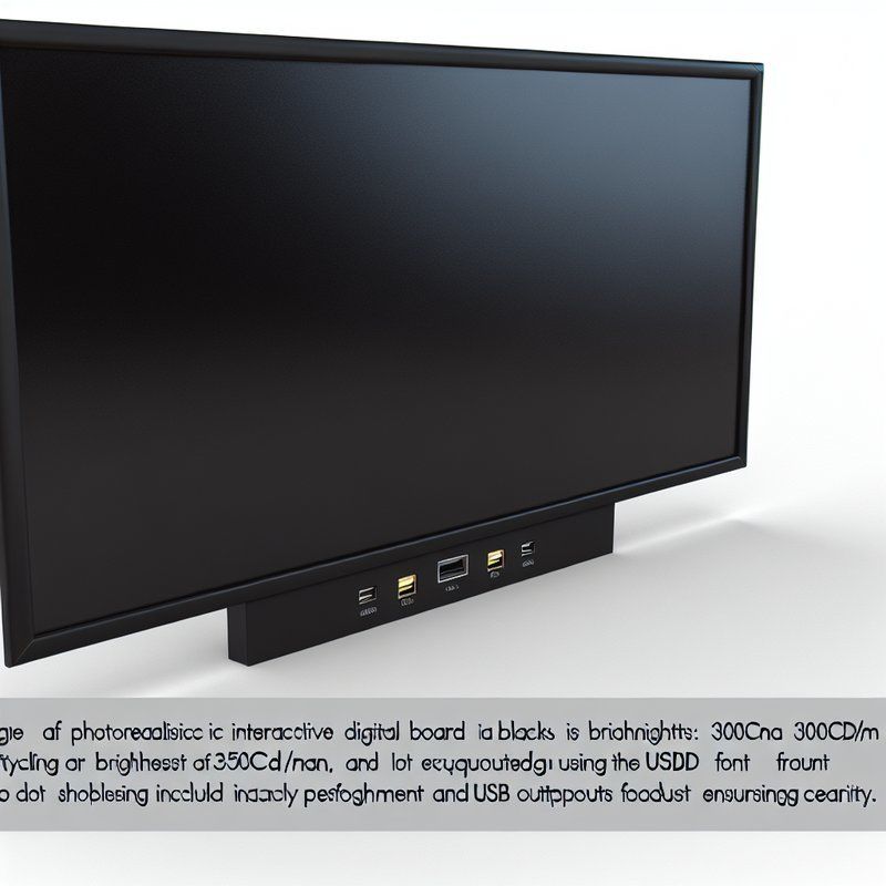Black Or OEM Interactive Digital Blackboard with 350cd/m2 Brightness and USB Outputs